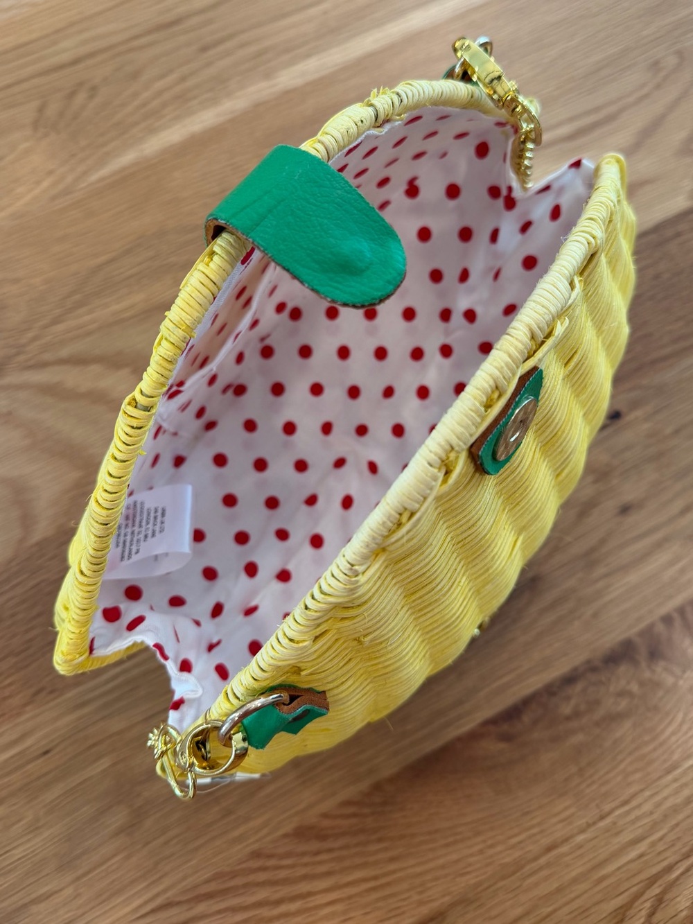 Lemon Wicker Crossbody Bag - Picture 4 of 4